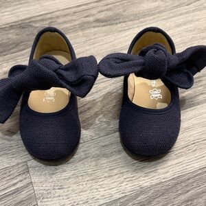 Elephantito Linen Bow Navy Mary Jane’s Shoes size 5